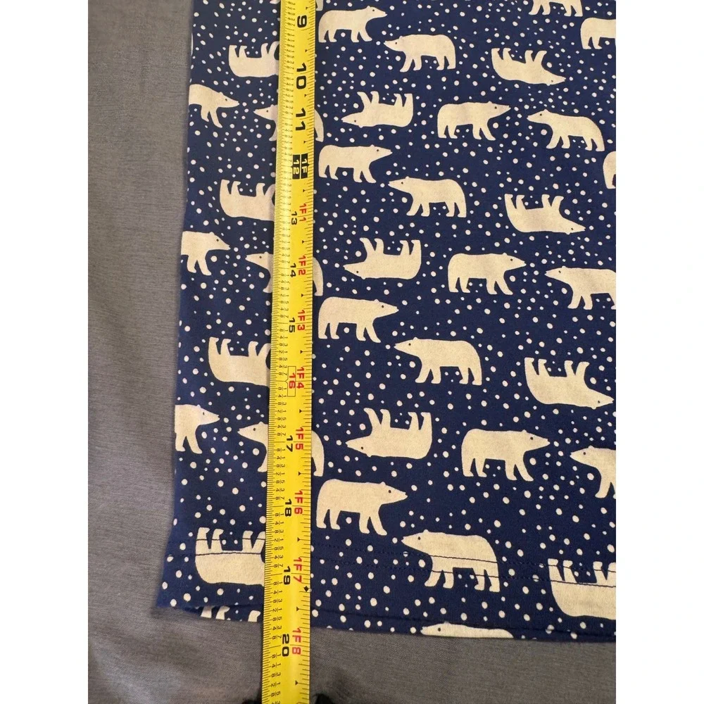 Hanna Andersson Kids Navy Polar Bear Pajama Top Tencel Lyocell Size 130 US 8